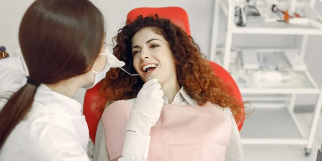 Patient receiving Cosmetic Dentistry treatment at clinic